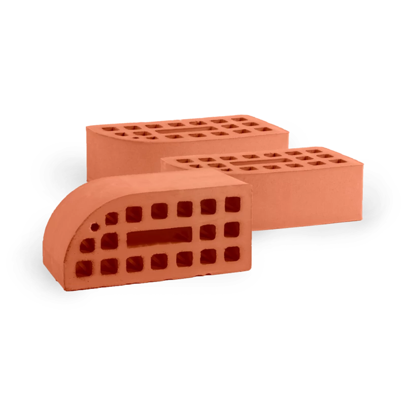 Кирпич керамический одинарный фасованный выпуклый лик.крас. М125-150 (420)